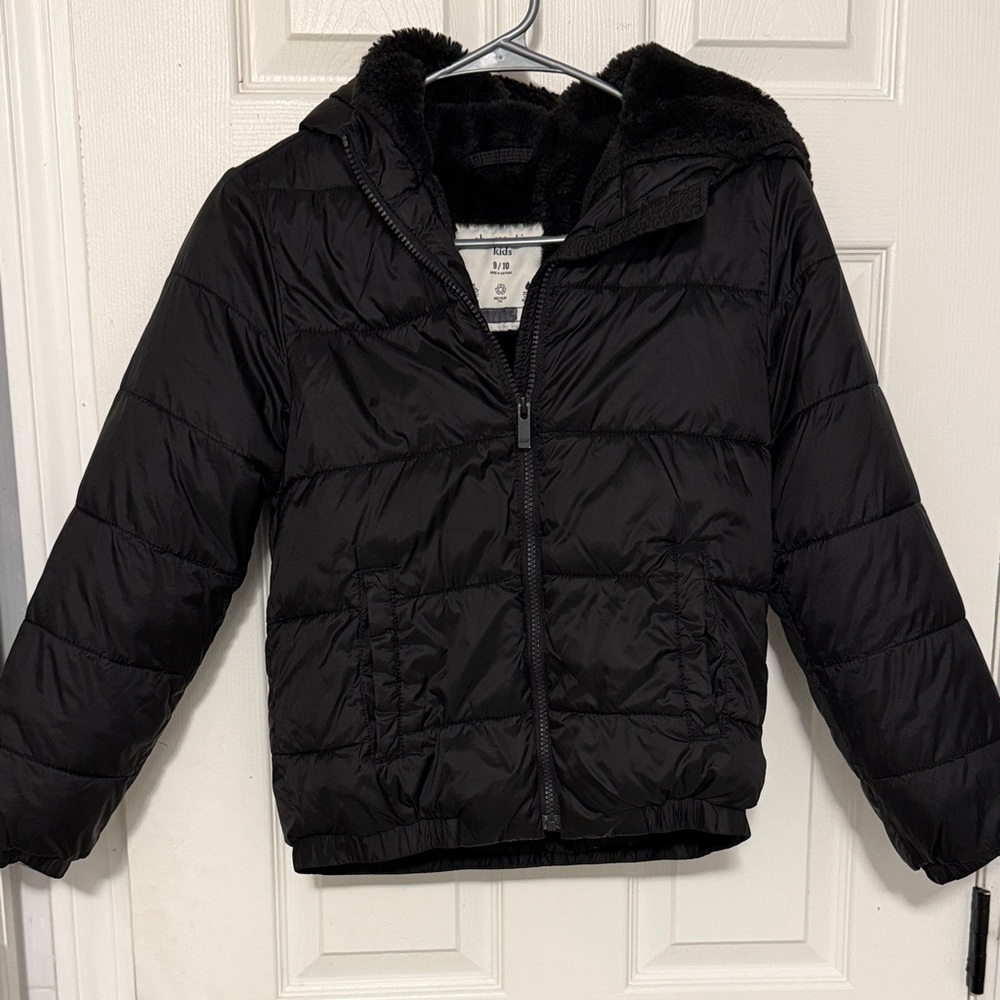 Abercrombie Kids Black Puffer Coat with Hood